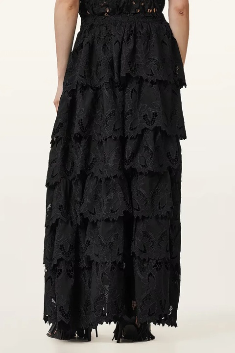 AllSaints spódnica CAVARLY kolor czarny maxi rozkloszowana W096RC - zdjęcie produktu nr 2