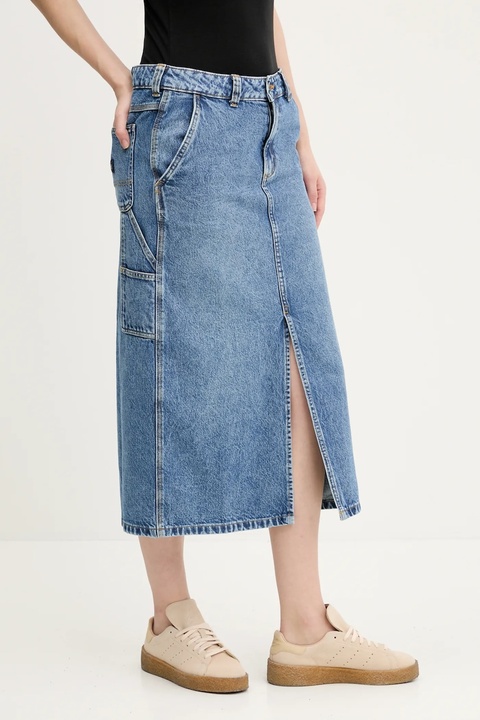 Dickies spódnica jeansowa kolor granatowy midi prosta DK0A866SK211 - zdjęcie produktu nr 1