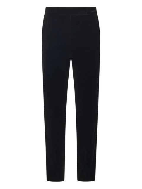 Max Mara velvet-texture side-stripe trousers - Black - zdjęcie produktu nr 1