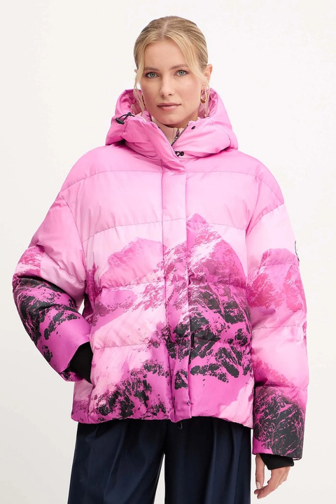 Patrizia Pepe kurtka kolor różowy zimowa oversize 2O0206 A667 - zdjęcie produktu nr 1