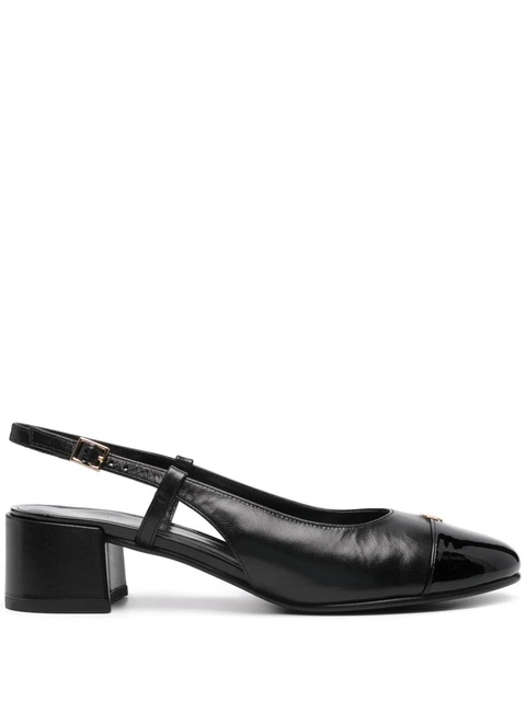 Tory Burch 45mm Double T-motif leather pumps - Black - zdjęcie produktu nr 1
