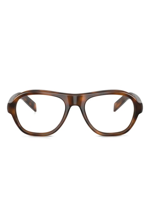 Prada Eyewear round-frame tortoiseshell glasses - Brown - zdjęcie produktu nr 1