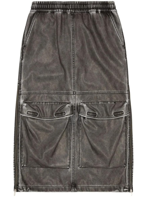 Diesel O-Dyssey-P1 denim midi skirt - Grey - zdjęcie produktu nr 1