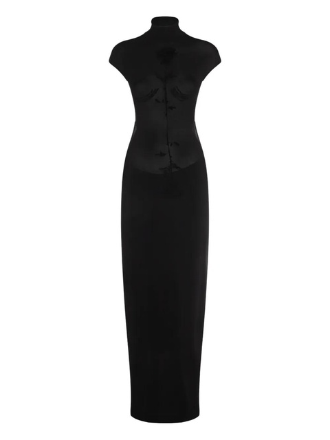 Jean Paul Gaultier floral-print midi dress - Black - zdjęcie produktu nr 1