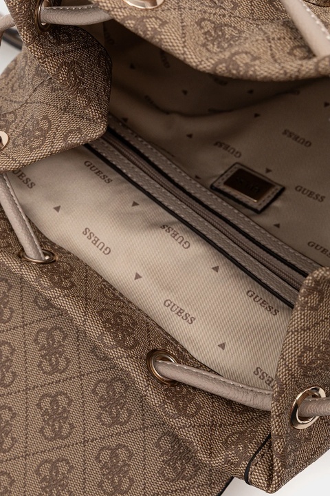 Guess plecak MANHATTAN damski kolor beżowy mały wzorzysty HWSG71 18310 - zdjęcie produktu nr 1