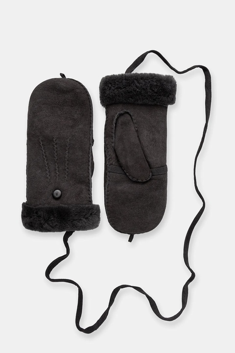 Emu Australia rękawiczki skórzane damskie kolor szary W7019 - zdjęcie produktu nr 2