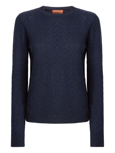 Missoni chevron-pattern sweater - Blue - zdjęcie produktu nr 1