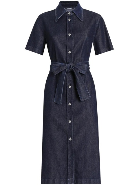 Dolce & Gabbana belted denim dress - Blue - zdjęcie produktu nr 1