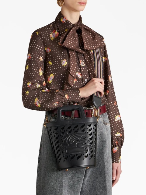 ETRO Coffa leather bucket bag - Black - zdjęcie produktu nr 2