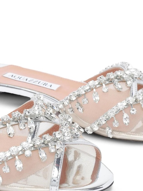 Aquazzura Temptation Crystal sandals - Silver - zdjęcie produktu nr 2