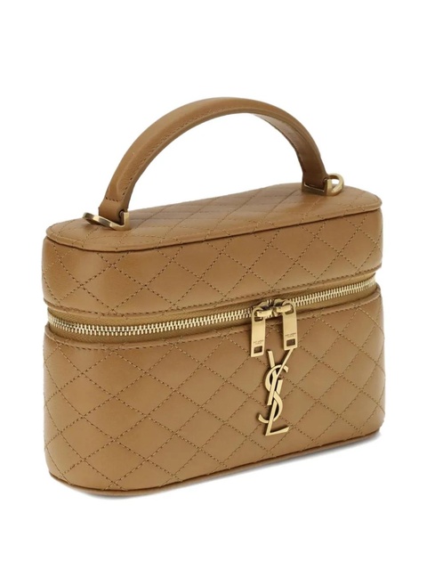 Saint Laurent Gaby quilted-leather vanity bag - Neutrals - zdjęcie produktu nr 2