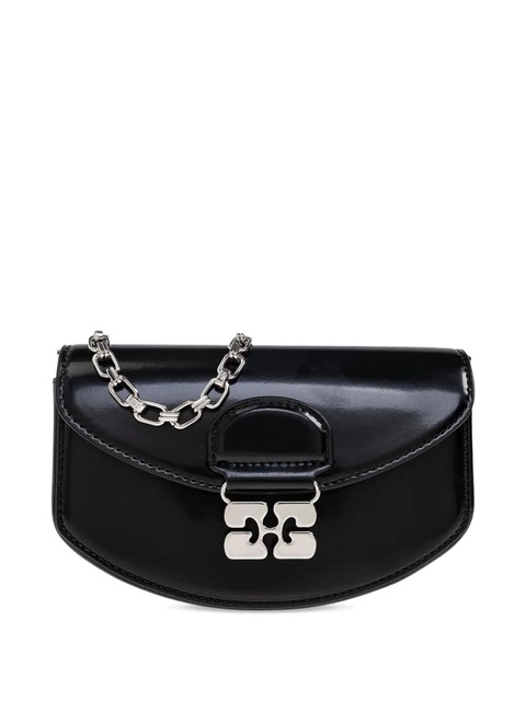 GANNI chain-strap half-moon mini bag - Black - zdjęcie produktu nr 1