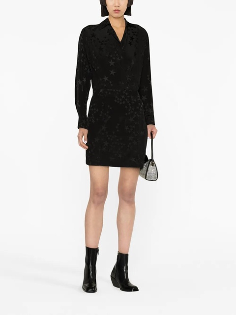 Zadig&Voltaire star silk-jacquard minidress - Black - zdjęcie produktu nr 2