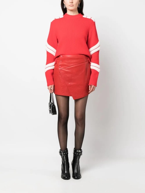 Zadig&Voltaire Junko Cuir leather miniskirt - Red - zdjęcie produktu nr 1