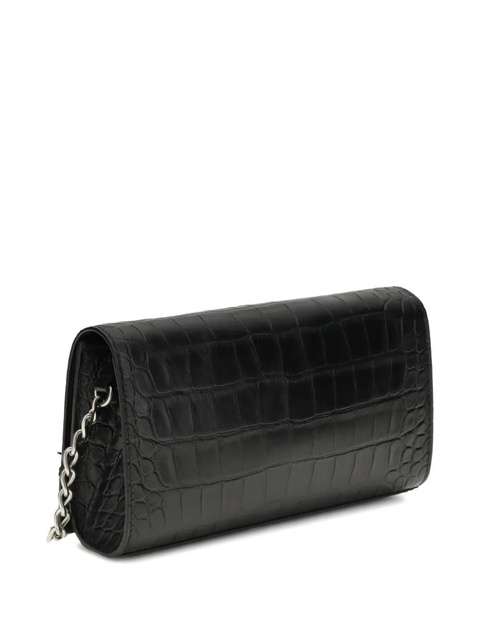 Balenciaga croc-embossed leather cross body bag - Black - zdjęcie produktu nr 2