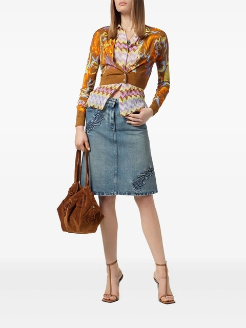 Versace Exotic Barocco cropped cardigan - Brown - zdjęcie produktu nr 2
