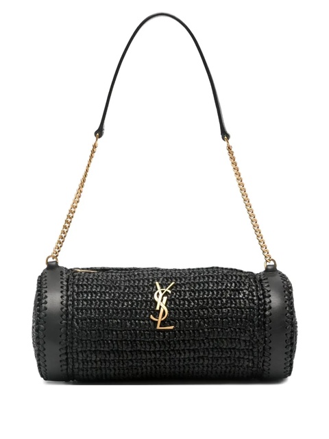 Saint Laurent raffia-weave shoulder bag - Black - zdjęcie produktu nr 2