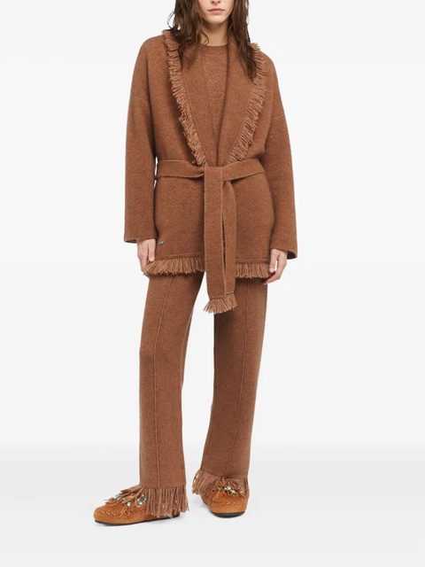 Alanui Finest fringed belted cardigan - Brown - zdjęcie produktu nr 2