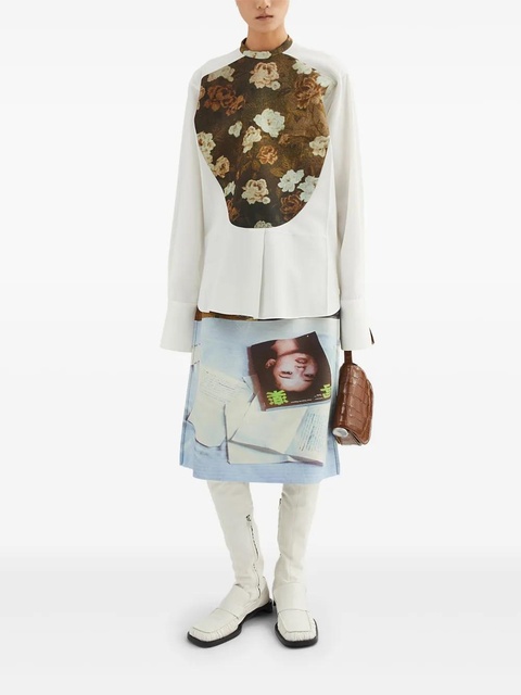 Jil Sander printed midi skirt - Yellow - zdjęcie produktu nr 2