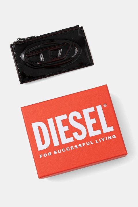Diesel portfel 1DR 2.0 1DR CARD HOLDER III damski kolor czarny X10392.P8008 - zdjęcie produktu nr 2