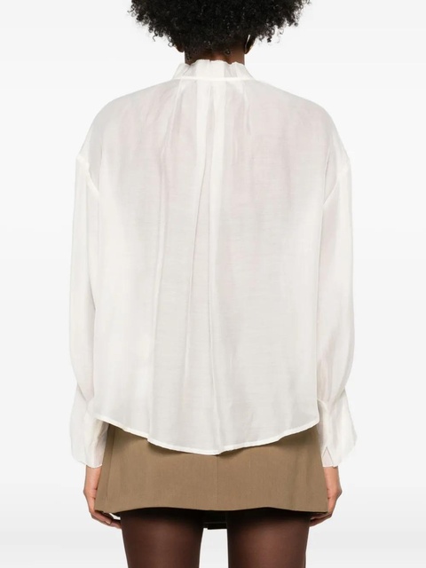 Eleh ruffled high-neck blouse - Neutrals - zdjęcie produktu nr 2