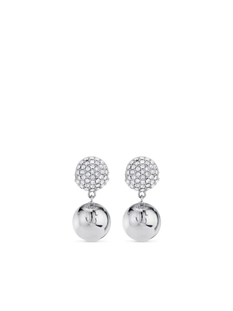 Jimmy Choo embossed logo earrings - Silver - zdjęcie produktu nr 1