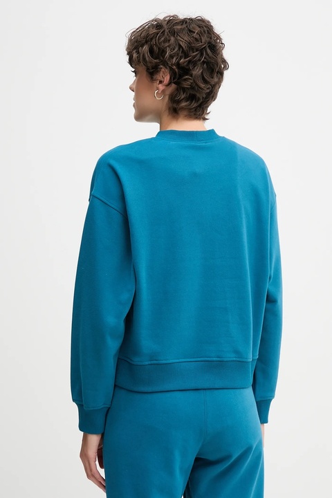 United Colors of Benetton bluza damska kolor turkusowy z nadrukiem 3WNW3M07T - zdjęcie produktu nr 2