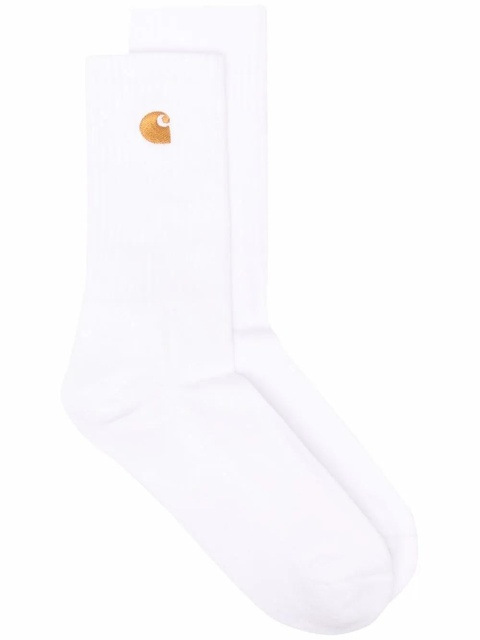 Carhartt WIP logo embroidered socks - White - zdjęcie produktu nr 1