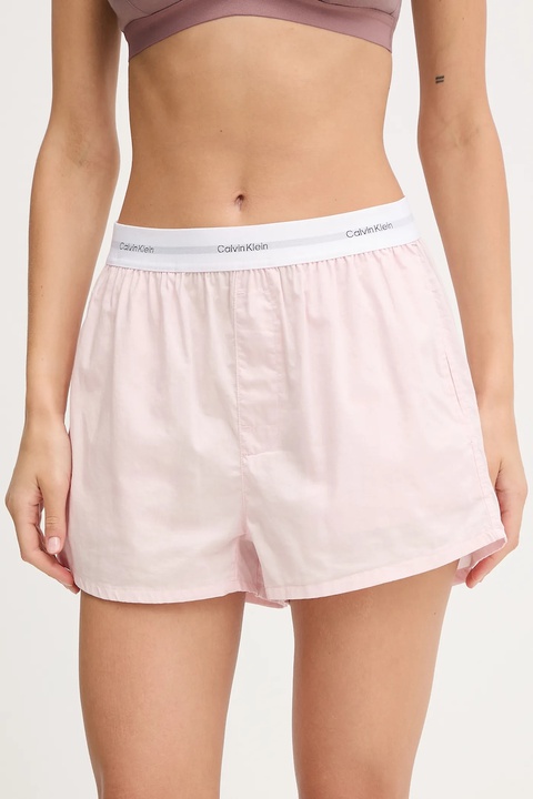 Calvin Klein Underwear szorty piżamowe bawełniane damska kolor różowy bawełniana LV00QS7411 - zdjęcie produktu nr 1