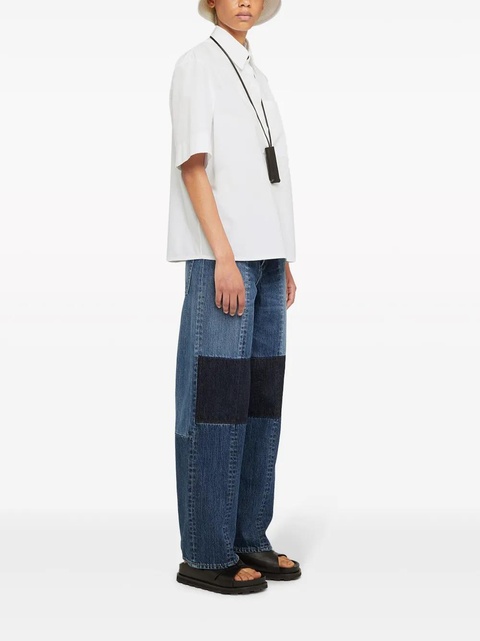 Jil Sander straight-leg cotton trousers - Blue - zdjęcie produktu nr 2