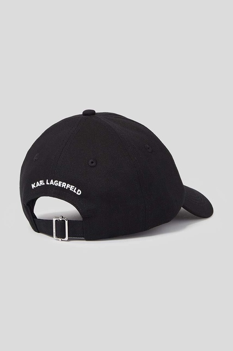 Karl Lagerfeld czapka z daszkiem kolor czarny z aplikacją - zdjęcie produktu nr 2