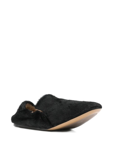 Le Monde Beryl fur-trimmed loafers - Black - zdjęcie produktu nr 1