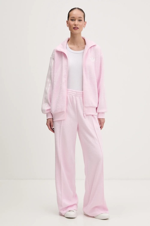 adidas Originals bluza Mohair damska kolor różowy z aplikacją KS7778 - zdjęcie produktu nr 1