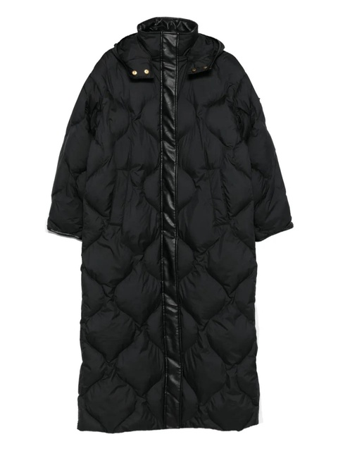 PINKO quilted leather-insert coat - Black - zdjęcie produktu nr 1