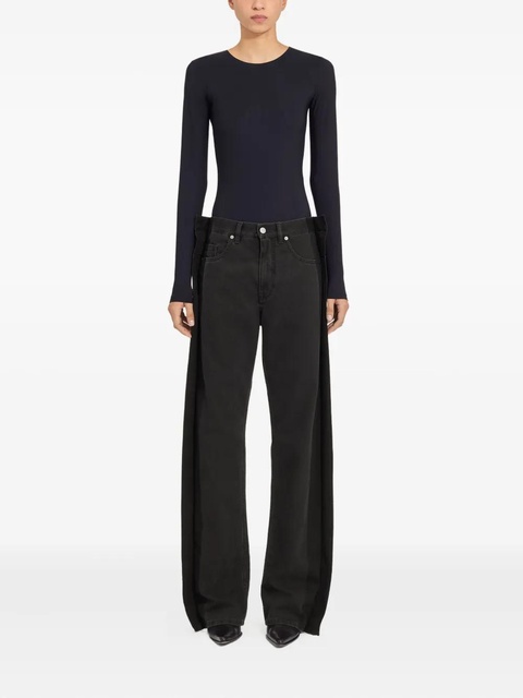 MM6 Maison Margiela long-sleeve jeans bodysuit - Black - zdjęcie produktu nr 1