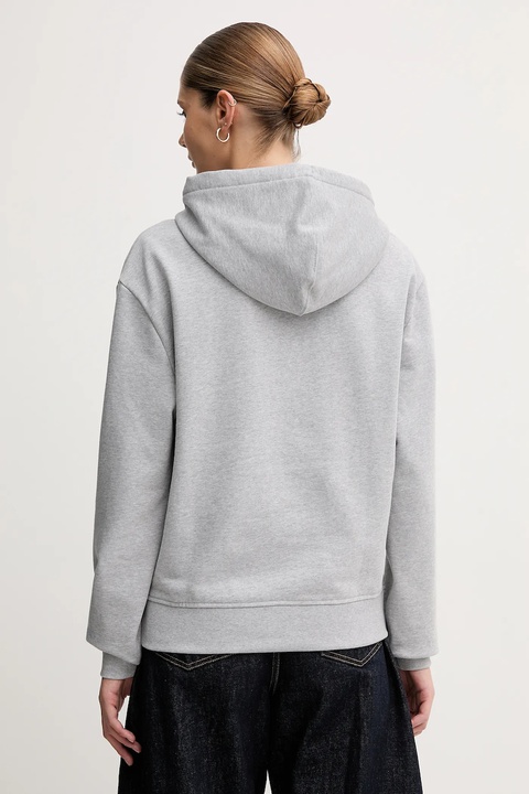 Calvin Klein Jeans bluza damska kolor szary z kapturem gładka LV047C224G - zdjęcie produktu nr 2