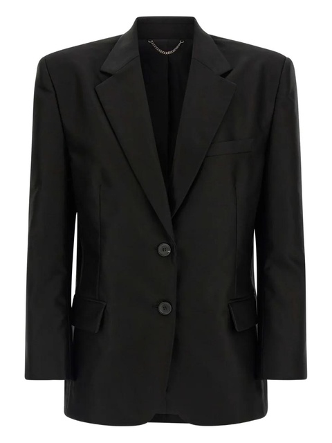 Magda Butrym flower-appliqué single-breasted blazer - Black - zdjęcie produktu nr 1