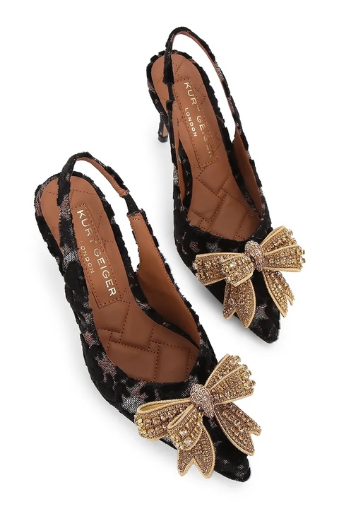 Kurt Geiger London szpilki Belgravia Bow High Sling kolor brązowy 4984935689 - zdjęcie produktu nr 1