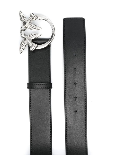 PINKO Love Birds leather belt - Black - zdjęcie produktu nr 2