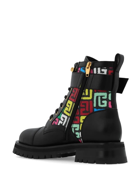 Balmain Charlie leather Combat boots - Black - zdjęcie produktu nr 1