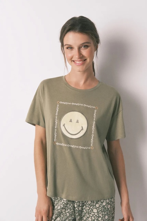 women'secret piżama bawełniana damska kolor zielony bawełniana 3132139 - zdjęcie produktu nr 2