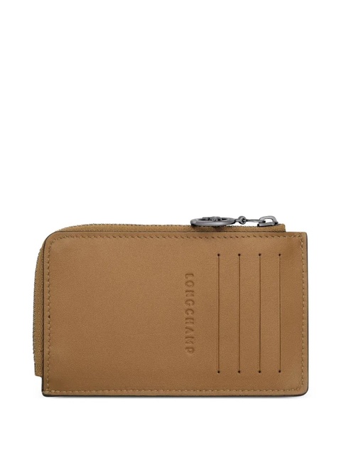 Longchamp Le Pliage zippered leather cardholder - Brown - zdjęcie produktu nr 2
