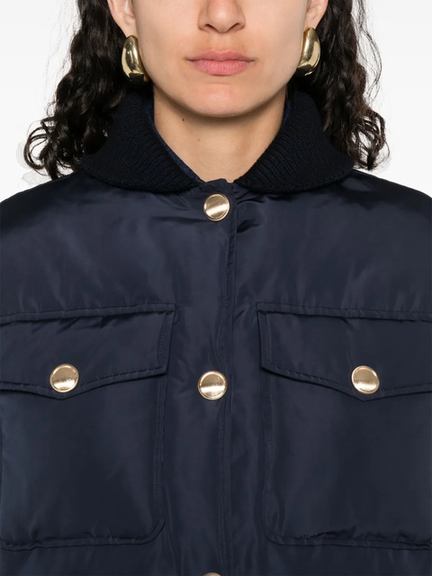 SANDRO ribbed-collar puffer jacket - Blue - zdjęcie produktu nr 2