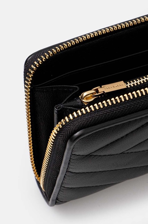 Tory Burch portfel Kira Chevron damski kolor czarny 90348 - zdjęcie produktu nr 1
