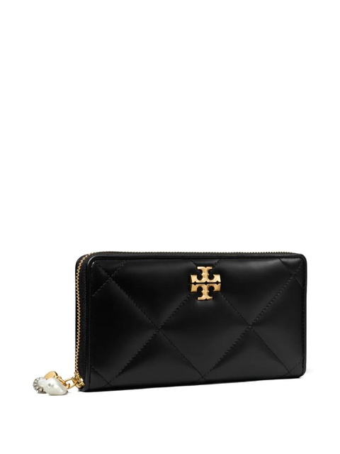 Tory Burch Kira diamond-quilted charm continental wallet - Black - zdjęcie produktu nr 1