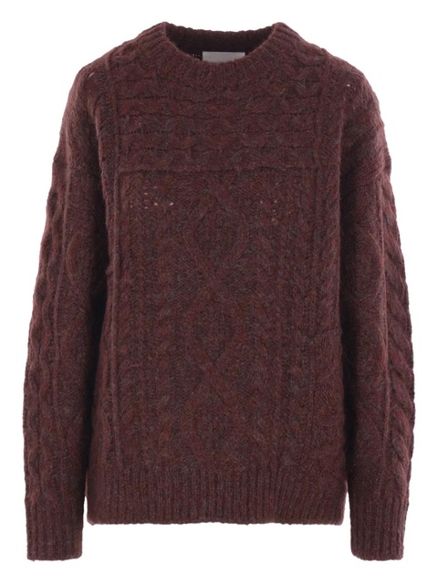 MARANT ÉTOILE cable-knit wool sweater - Red - zdjęcie produktu nr 1