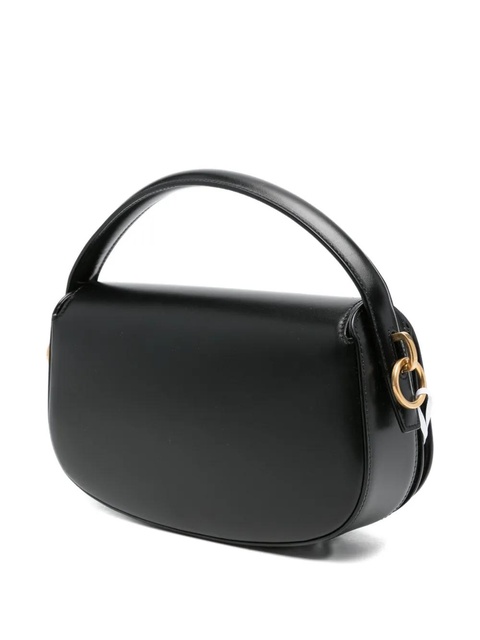 Saint Laurent logo-plaque curved shoulder bag - Black - zdjęcie produktu nr 2