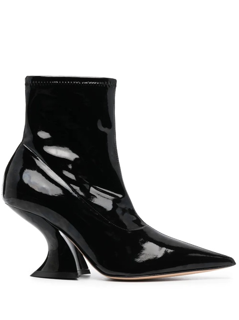 Casadei Elodie 80mm leather ankle boots - Black - zdjęcie produktu nr 1