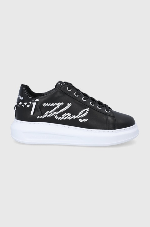 Karl Lagerfeld Buty skórzane KAPRI KL62572.000 kolor czarny na platformie - zdjęcie produktu nr 1