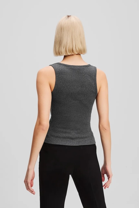 Karl Lagerfeld t-shirt damski kolor szary A3W17117 - zdjęcie produktu nr 2